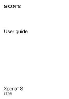 Sony Xperia S manual. Tablet Instructions.